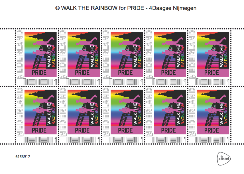 persoonlijke postzegel walk the rainbow 